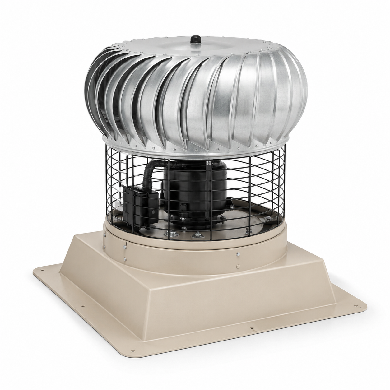 Powered Turbine Vent for shipping containers