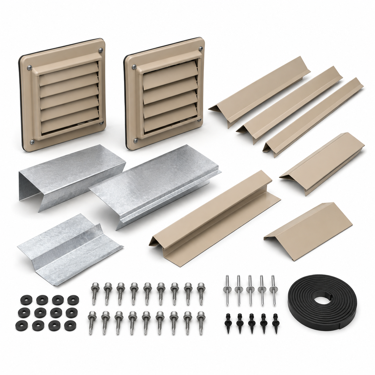 Vents, Flashing & Trim for shipping containers